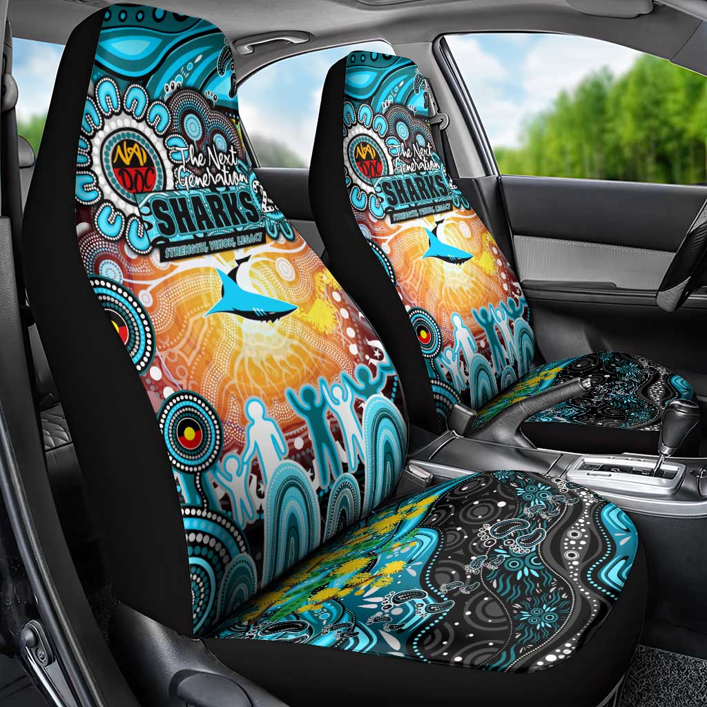 NAIDOC Week 2025 Sharks Rugby Car Seat Cover Aboriginal Dot Painting