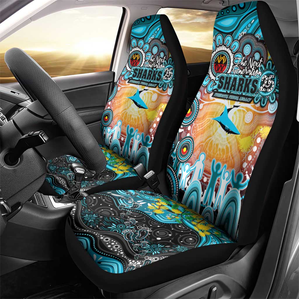 NAIDOC Week 2025 Sharks Rugby Car Seat Cover Aboriginal Dot Painting