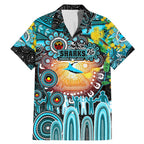 Personalised NAIDOC Week 2025 Sharks Rugby Family Matching Mermaid Dress and Hawaiian Shirt Aboriginal Dot Painting