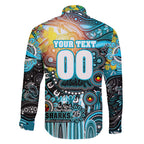 Personalised NAIDOC Week 2025 Sharks Rugby Family Matching Mermaid Dress and Hawaiian Shirt Aboriginal Dot Painting