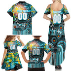 Personalised NAIDOC Week 2025 Sharks Rugby Family Matching Summer Maxi Dress and Hawaiian Shirt Aboriginal Dot Painting