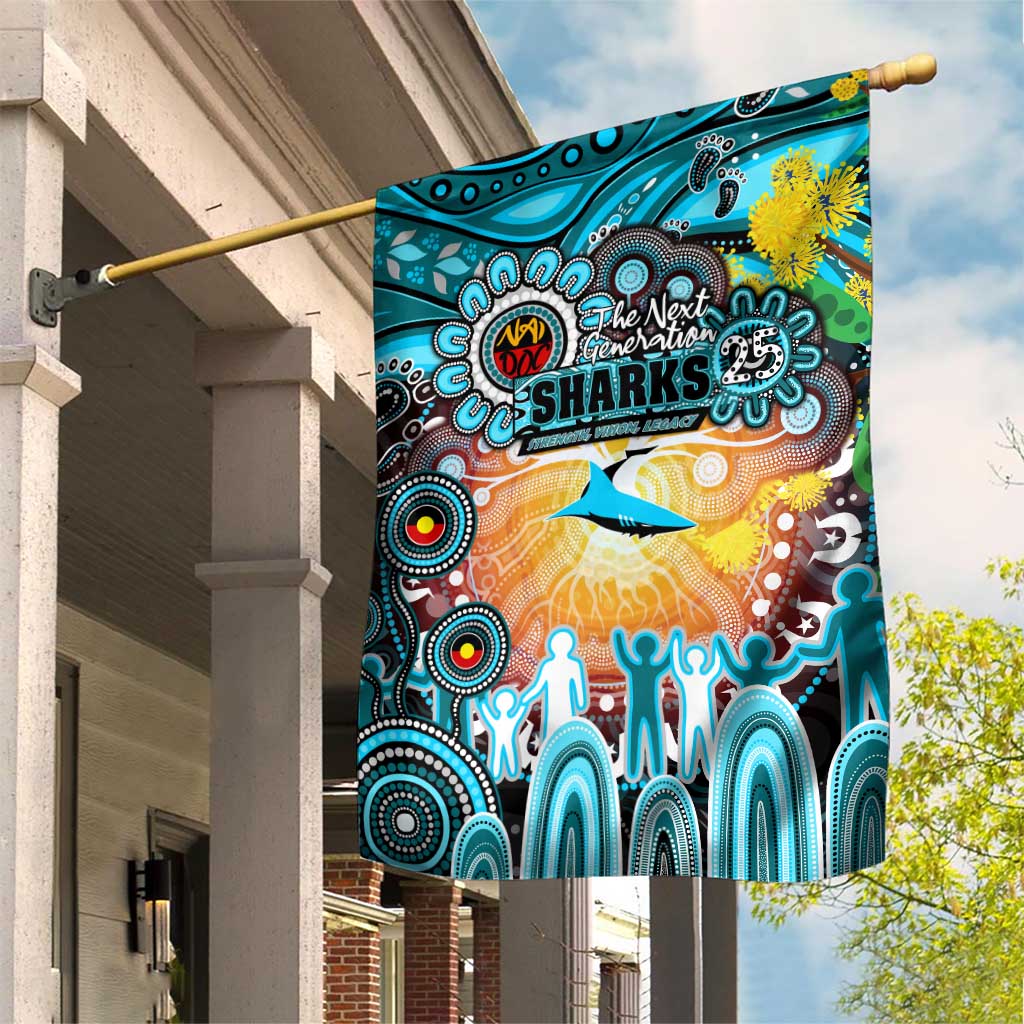 NAIDOC Week 2025 Sharks Rugby Garden Flag Aboriginal Dot Painting
