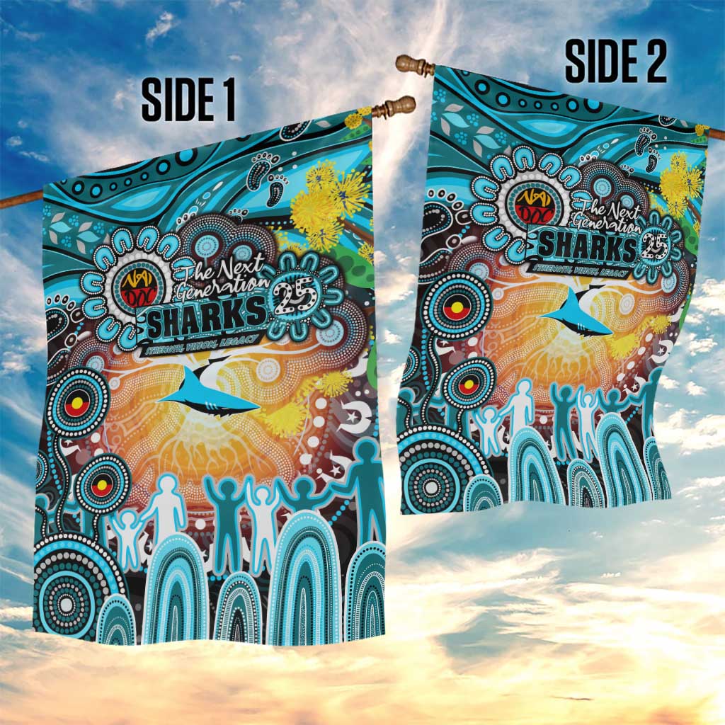 NAIDOC Week 2025 Sharks Rugby Garden Flag Aboriginal Dot Painting