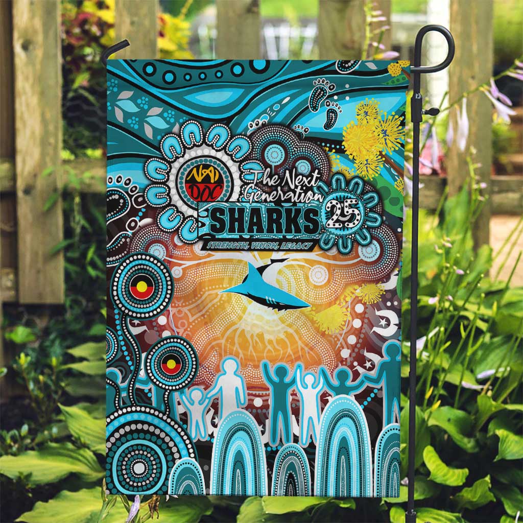 NAIDOC Week 2025 Sharks Rugby Garden Flag Aboriginal Dot Painting