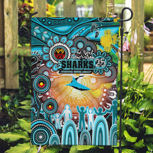 NAIDOC Week 2025 Sharks Rugby Garden Flag Aboriginal Dot Painting