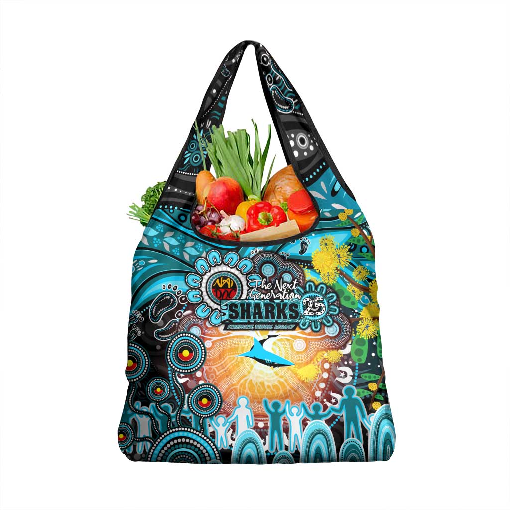 NAIDOC Week 2025 Sharks Rugby Grocery Bag Aboriginal Dot Painting