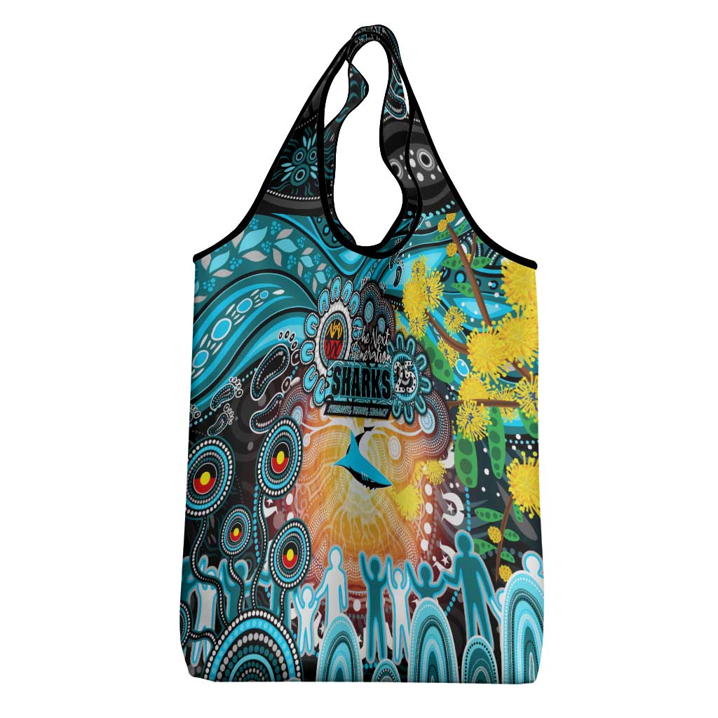 NAIDOC Week 2025 Sharks Rugby Grocery Bag Aboriginal Dot Painting