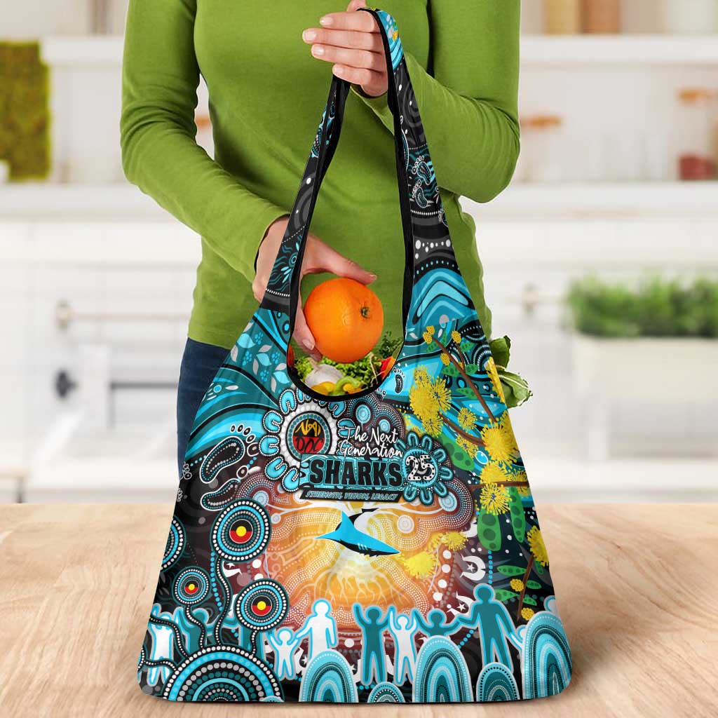 NAIDOC Week 2025 Sharks Rugby Grocery Bag Aboriginal Dot Painting