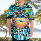 Personalised NAIDOC Week 2025 Sharks Rugby Hawaiian Shirt Aboriginal Dot Painting