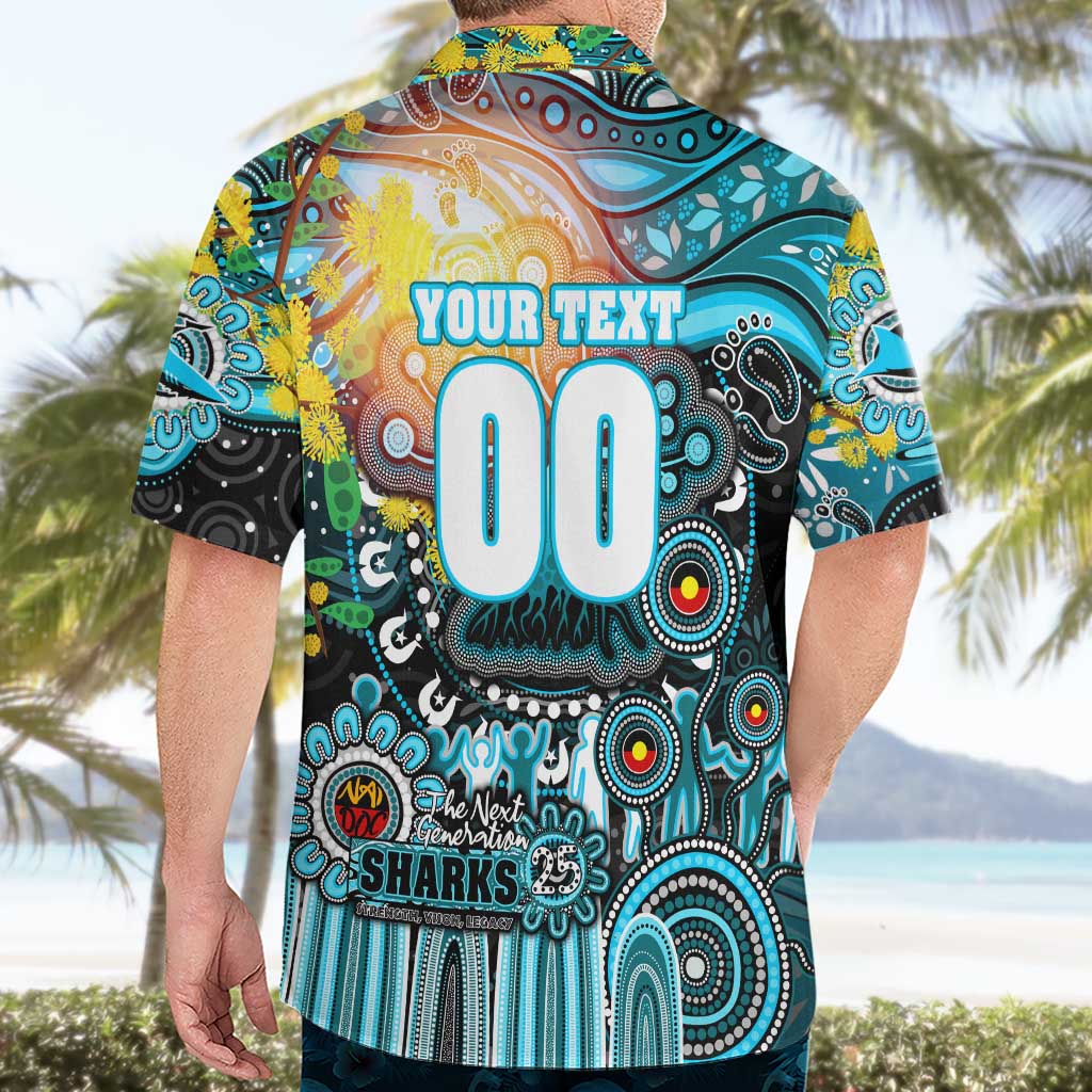 Personalised NAIDOC Week 2025 Sharks Rugby Hawaiian Shirt Aboriginal Dot Painting