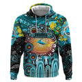 Personalised NAIDOC Week 2025 Sharks Rugby Hoodie Aboriginal Dot Painting