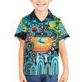 Personalised NAIDOC Week 2025 Sharks Rugby Kid Hawaiian Shirt Aboriginal Dot Painting