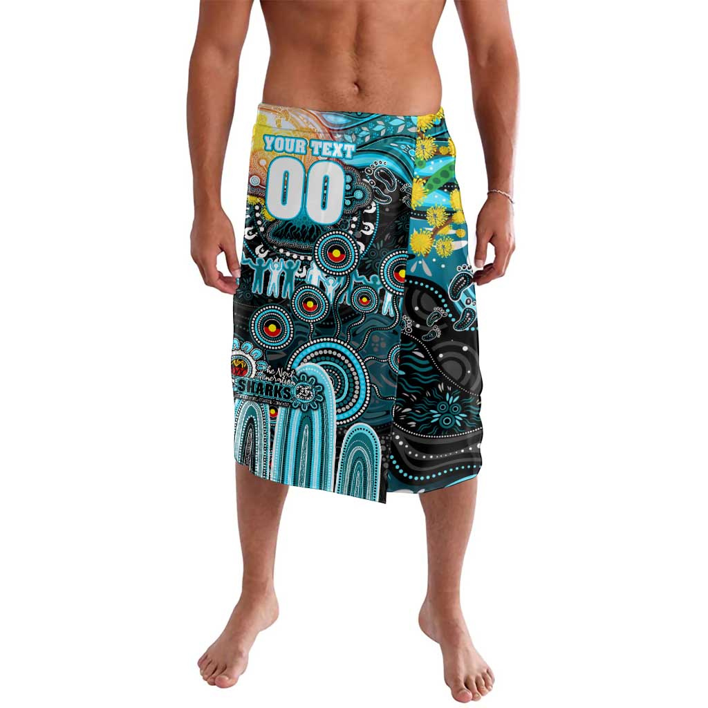 Personalised NAIDOC Week 2025 Sharks Rugby Lavalava Aboriginal Dot Painting