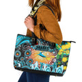 NAIDOC Week 2025 Sharks Rugby Leather Tote Bag Aboriginal Dot Painting