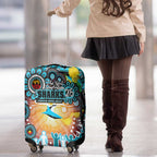 NAIDOC Week 2025 Sharks Rugby Luggage Cover Aboriginal Dot Painting