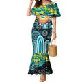 Personalised NAIDOC Week 2025 Sharks Rugby Mermaid Dress Aboriginal Dot Painting