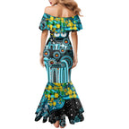 Personalised NAIDOC Week 2025 Sharks Rugby Mermaid Dress Aboriginal Dot Painting
