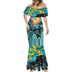 Personalised NAIDOC Week 2025 Sharks Rugby Mermaid Dress Aboriginal Dot Painting