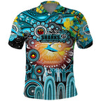 Personalised NAIDOC Week 2025 Sharks Rugby Polo Shirt Aboriginal Dot Painting