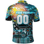Personalised NAIDOC Week 2025 Sharks Rugby Polo Shirt Aboriginal Dot Painting