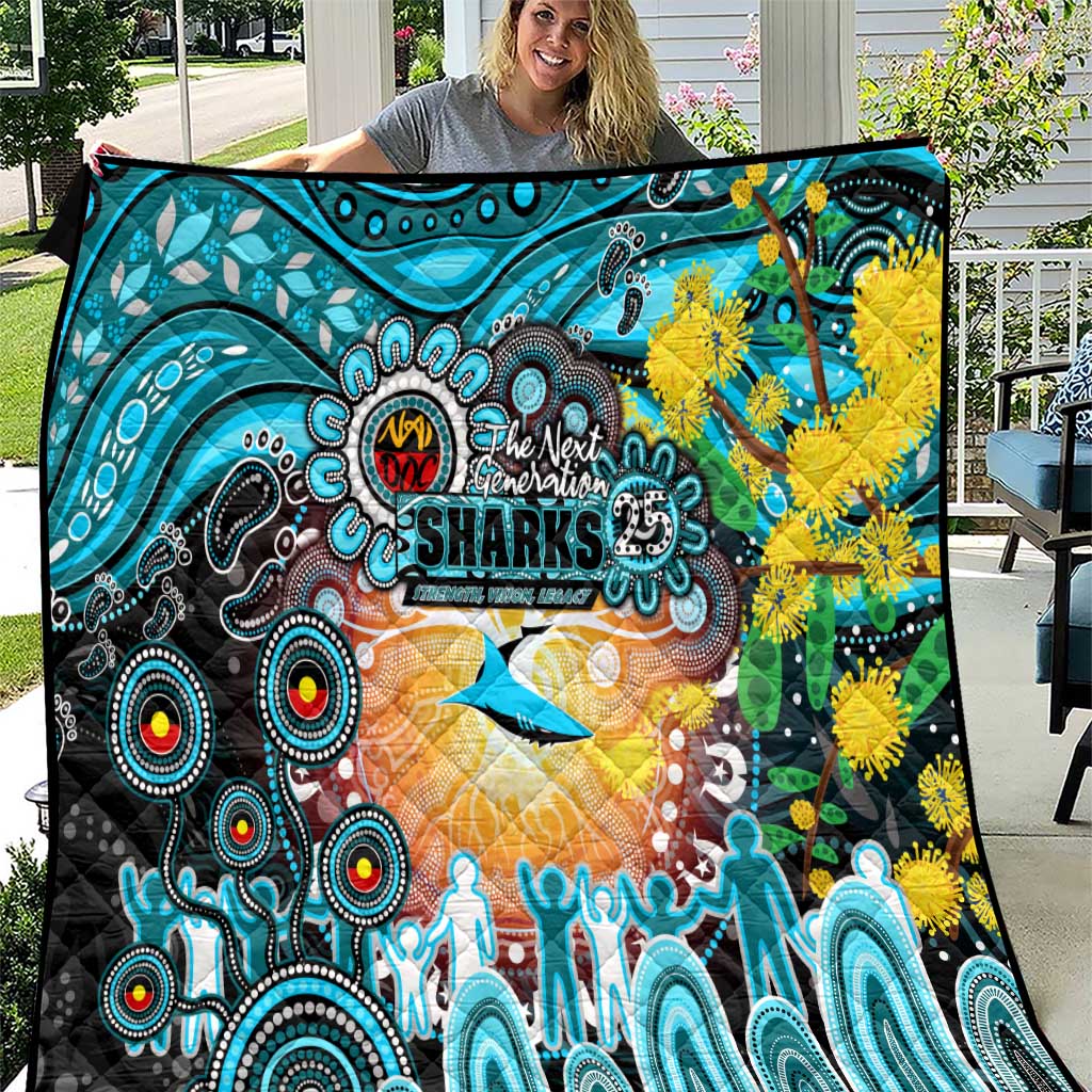 NAIDOC Week 2025 Sharks Rugby Quilt Aboriginal Dot Painting