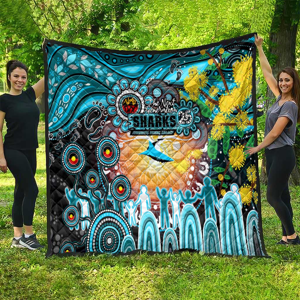 NAIDOC Week 2025 Sharks Rugby Quilt Aboriginal Dot Painting