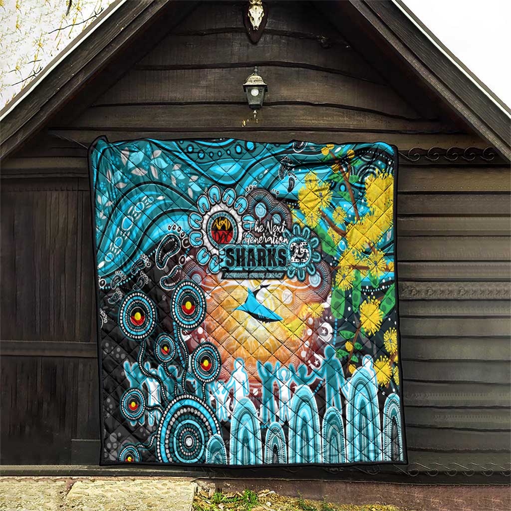 NAIDOC Week 2025 Sharks Rugby Quilt Aboriginal Dot Painting