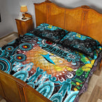 NAIDOC Week 2025 Sharks Rugby Quilt Bed Set Aboriginal Dot Painting
