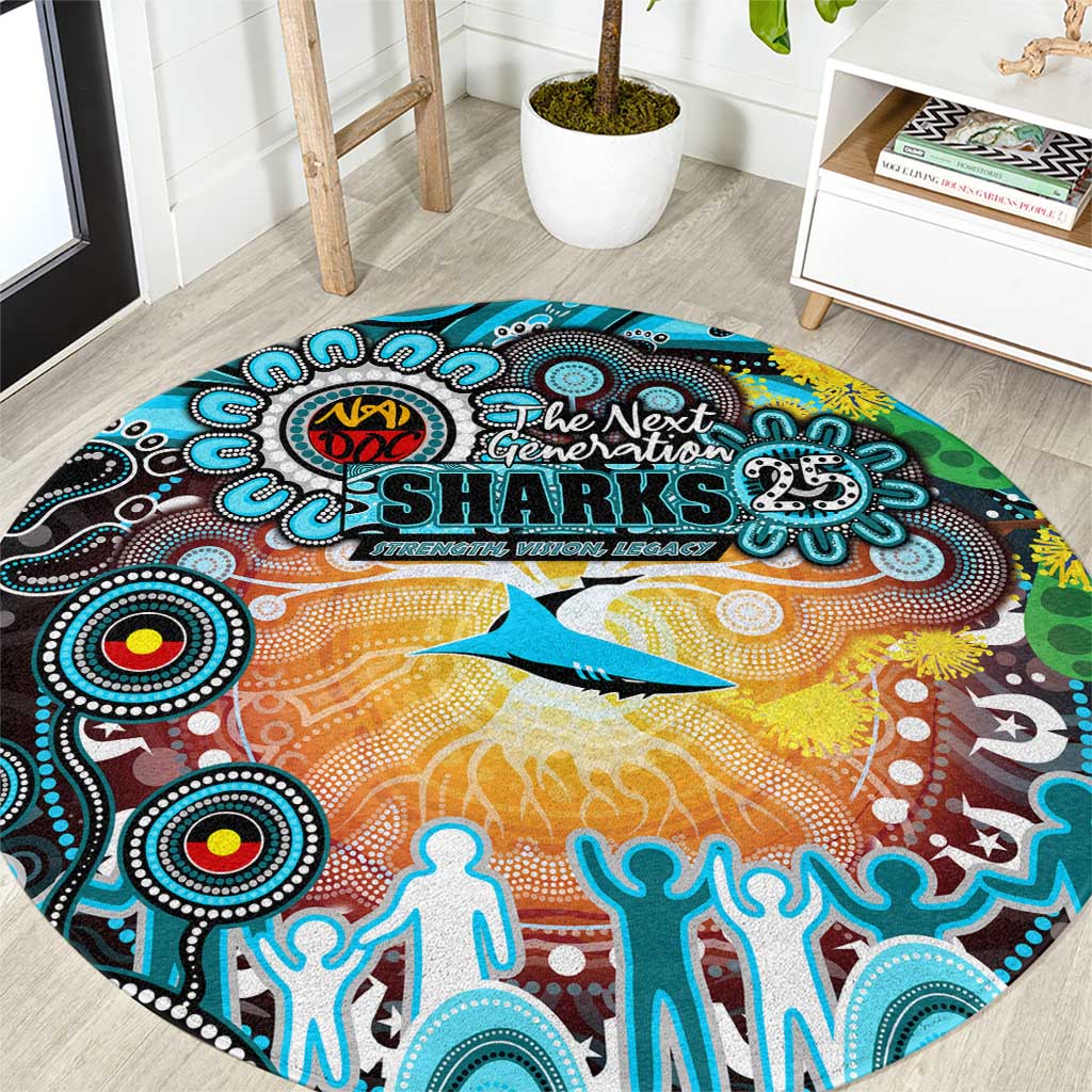 NAIDOC Week 2025 Sharks Rugby Round Carpet Aboriginal Dot Painting