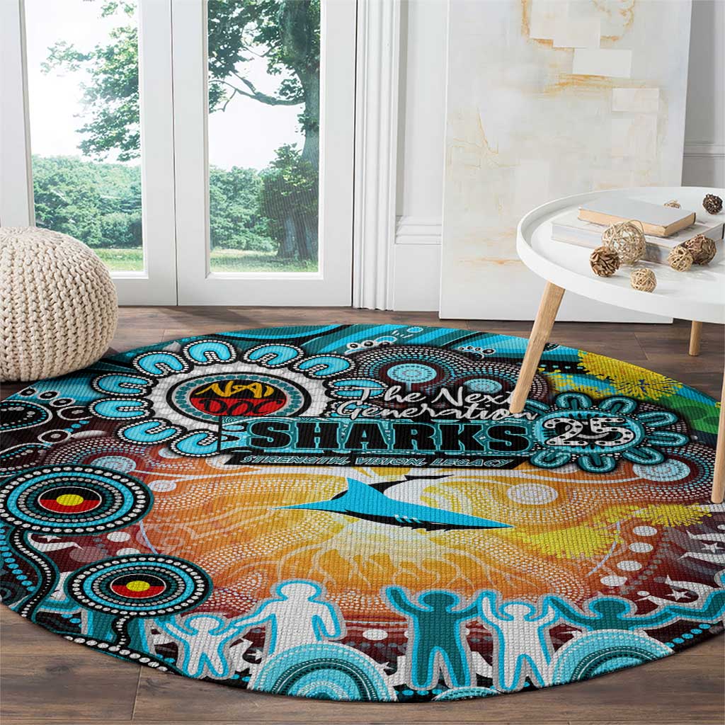 NAIDOC Week 2025 Sharks Rugby Round Carpet Aboriginal Dot Painting