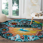NAIDOC Week 2025 Sharks Rugby Round Carpet Aboriginal Dot Painting