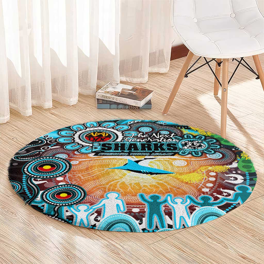 NAIDOC Week 2025 Sharks Rugby Round Carpet Aboriginal Dot Painting