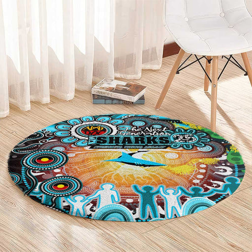 NAIDOC Week 2025 Sharks Rugby Round Carpet Aboriginal Dot Painting