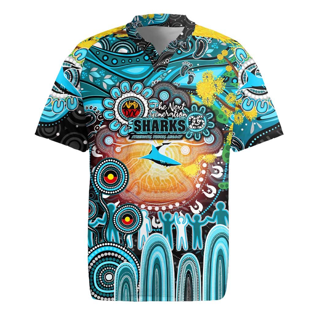 Personalised NAIDOC Week 2025 Sharks Rugby Rugby Jersey Aboriginal Dot Painting