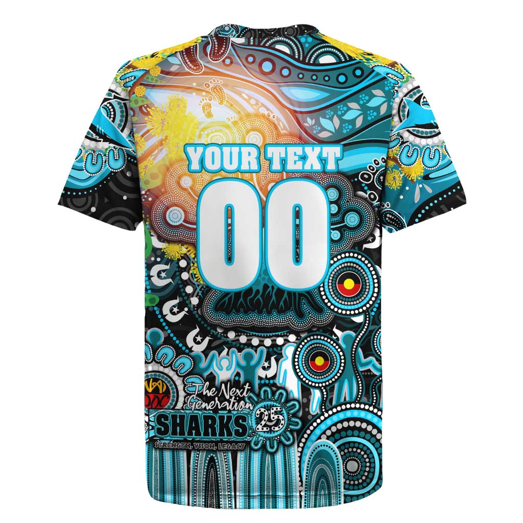 Personalised NAIDOC Week 2025 Sharks Rugby Rugby Jersey Aboriginal Dot Painting