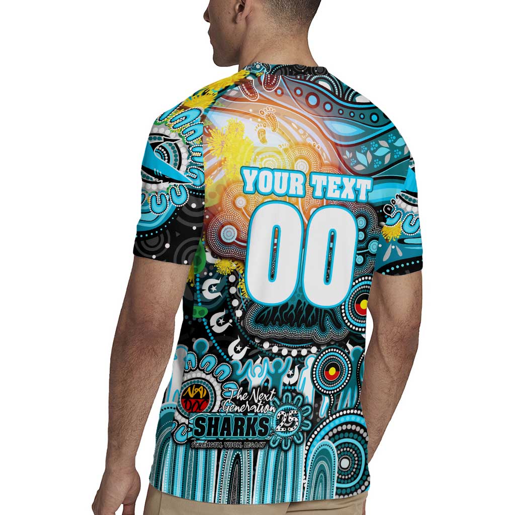 Personalised NAIDOC Week 2025 Sharks Rugby Rugby Jersey Aboriginal Dot Painting