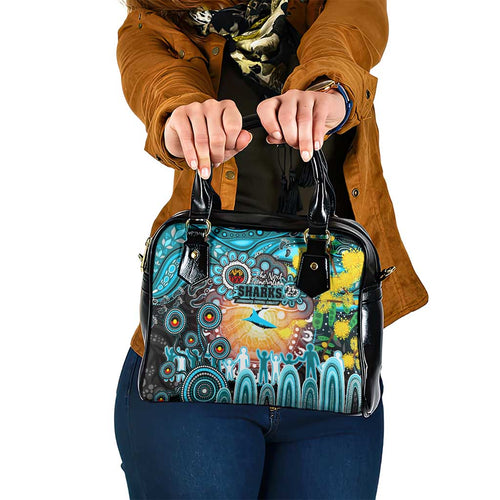 NAIDOC Week 2025 Sharks Rugby Shoulder Handbag Aboriginal Dot Painting