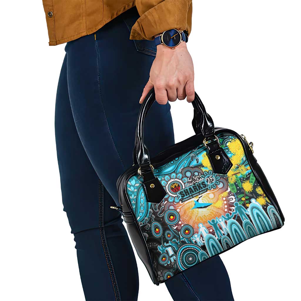 NAIDOC Week 2025 Sharks Rugby Shoulder Handbag Aboriginal Dot Painting