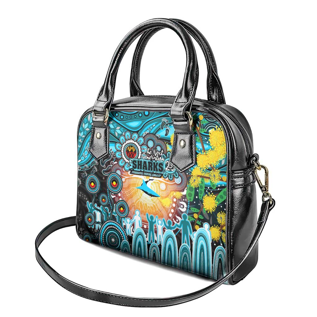 NAIDOC Week 2025 Sharks Rugby Shoulder Handbag Aboriginal Dot Painting