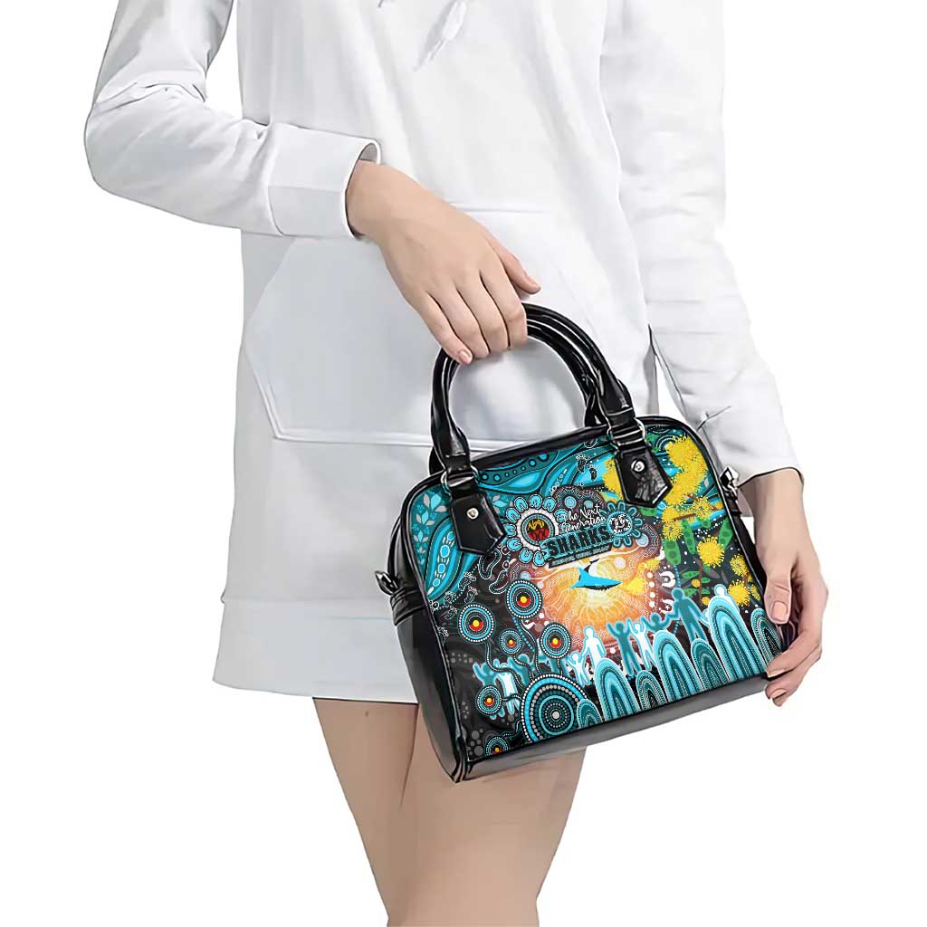 NAIDOC Week 2025 Sharks Rugby Shoulder Handbag Aboriginal Dot Painting