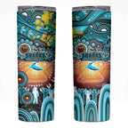 NAIDOC Week 2025 Sharks Rugby Skinny Tumbler Aboriginal Dot Painting