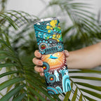 NAIDOC Week 2025 Sharks Rugby Skinny Tumbler Aboriginal Dot Painting