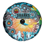 NAIDOC Week 2025 Sharks Rugby Spare Tire Cover Aboriginal Dot Painting