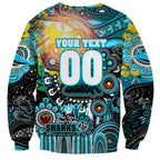 Personalised NAIDOC Week 2025 Sharks Rugby Sweatshirt Aboriginal Dot Painting