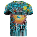 Personalised NAIDOC Week 2025 Sharks Rugby T Shirt Aboriginal Dot Painting