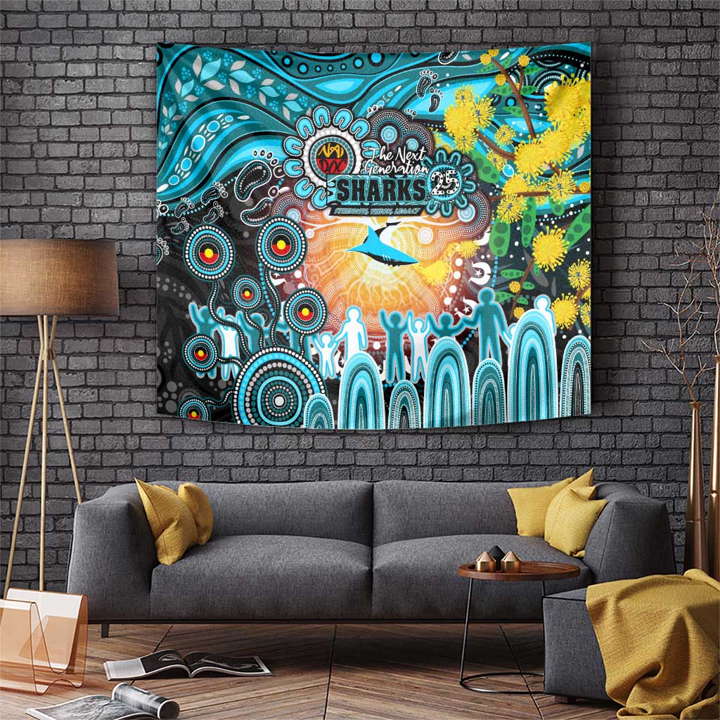 NAIDOC Week 2025 Sharks Rugby Tapestry Aboriginal Dot Painting