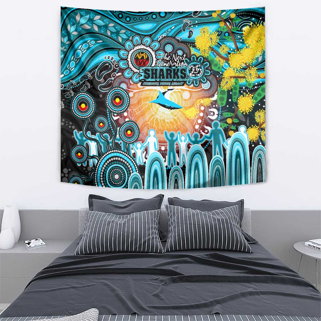 NAIDOC Week 2025 Sharks Rugby Tapestry Aboriginal Dot Painting