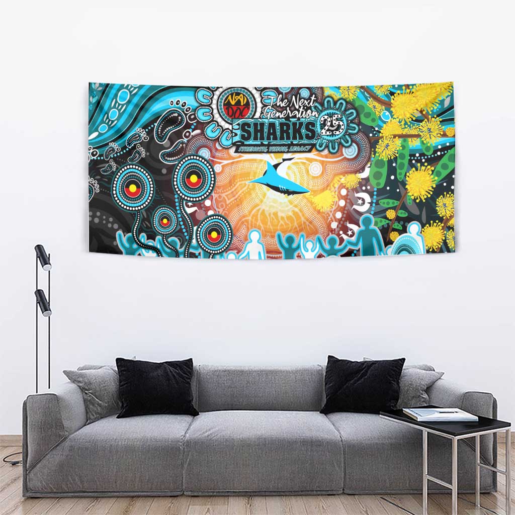NAIDOC Week 2025 Sharks Rugby Tapestry Aboriginal Dot Painting