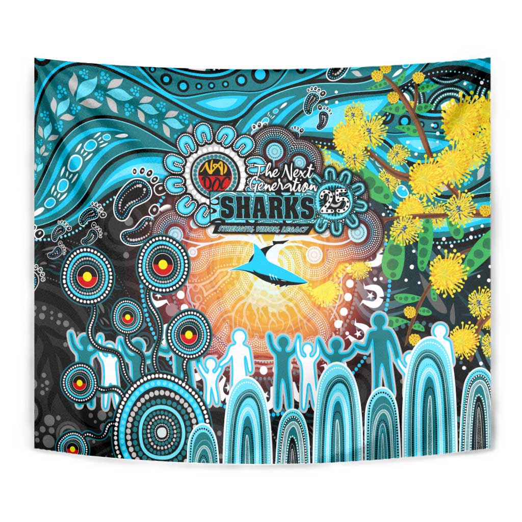 NAIDOC Week 2025 Sharks Rugby Tapestry Aboriginal Dot Painting