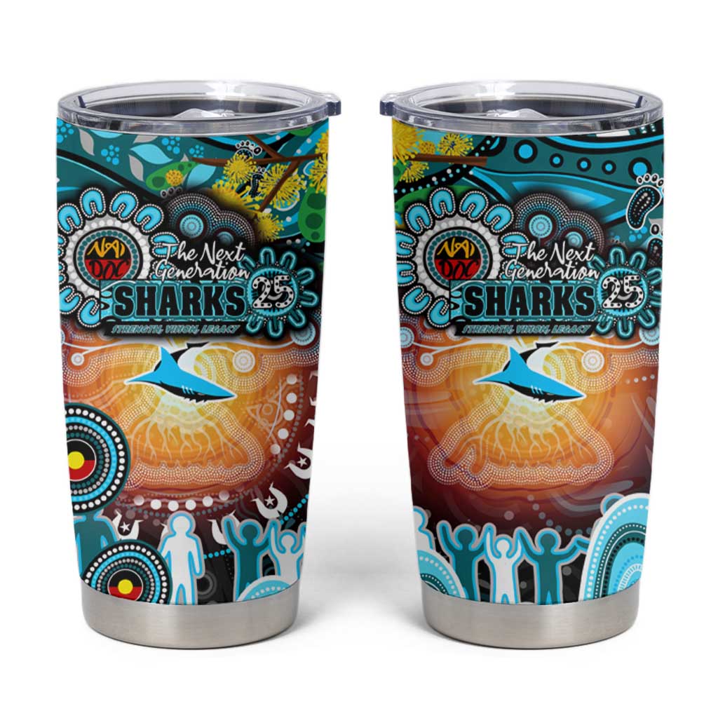NAIDOC Week 2025 Sharks Rugby Tumbler Cup Aboriginal Dot Painting